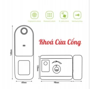 KHÓA CỬA CỔNG VÂN TAY CHỐNG NƯỚC KASSLER KL 579 I APP REMOTE - 13 2