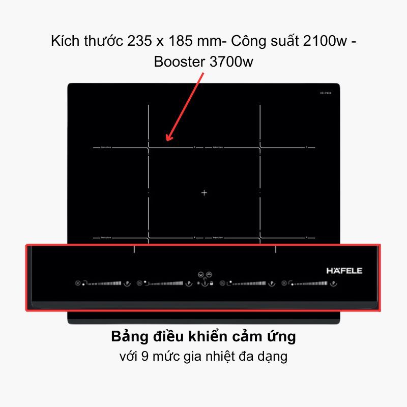 BẾP TỪ ĐA VÙNG NẤU HAFELE HC-IF60D ( 536.01.911) - 13811 hinh anh bang dieu khien bep tu hafele hc if60d 536 01 911