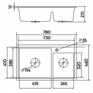 Chậu rửa KAFF GRANITE KF-MONDS-7846 - 14 650x650 1 1