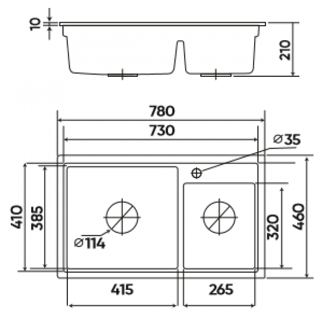 Chậu rửa KAFF GRANITE KF-MONDS-7846 - 14 650x650 1 1
