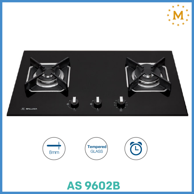 HÌNH ẢNH THỰC TẾ CỦA BẾP GAS ÂM 2 GAS MALLOCA  AS 9602B