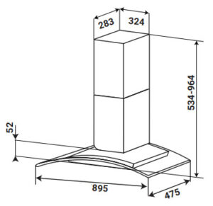 MÁY HÚT MÙI KÍNH CONG KAFF KF-GB109PB - 20 11