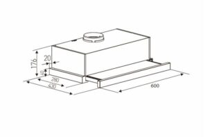 MÁY HÚT MÙI ÂM TỦ KAFF KF-TL1006B - 20 16