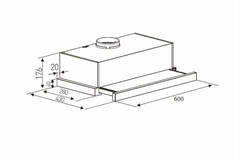 MÁY HÚT MÙI ÂM TỦ KAFF KF-TL1006B - 20 16