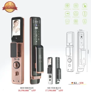 KHOÁ CỬA VÂN TAY KASSLER KL 838 SILVER BLUE APP WIFI - 20 4