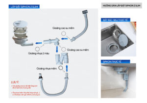 SIPHON CHẬU RỬA BÁT 1 HỐ KLUGER Z SLIM