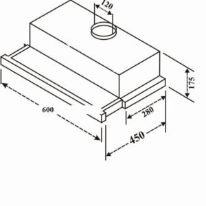 MÁY HÚT MÙI ÂM TỦ KAFF KF-TL60SB NEW - 23 3