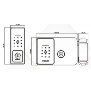 KHÓA CỬA CỔNG VÂN TAY KASSLER KL 579 CNC SILVER GREY REMOTE APP WIFI - 24 4