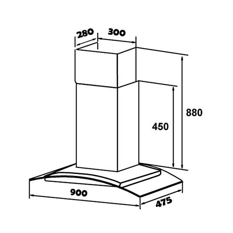 MÁY HÚT MÙI KÍNH CONG KAFF KF-GB 901 - 27 11