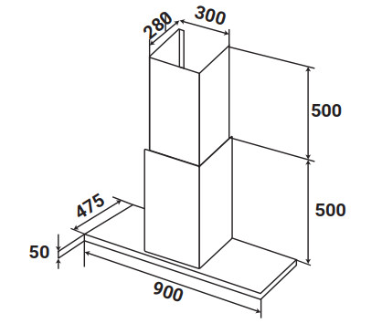 MÁY HÚT MÙI ĐỘC LẬP KAFF KF-IS991GH - 28 13