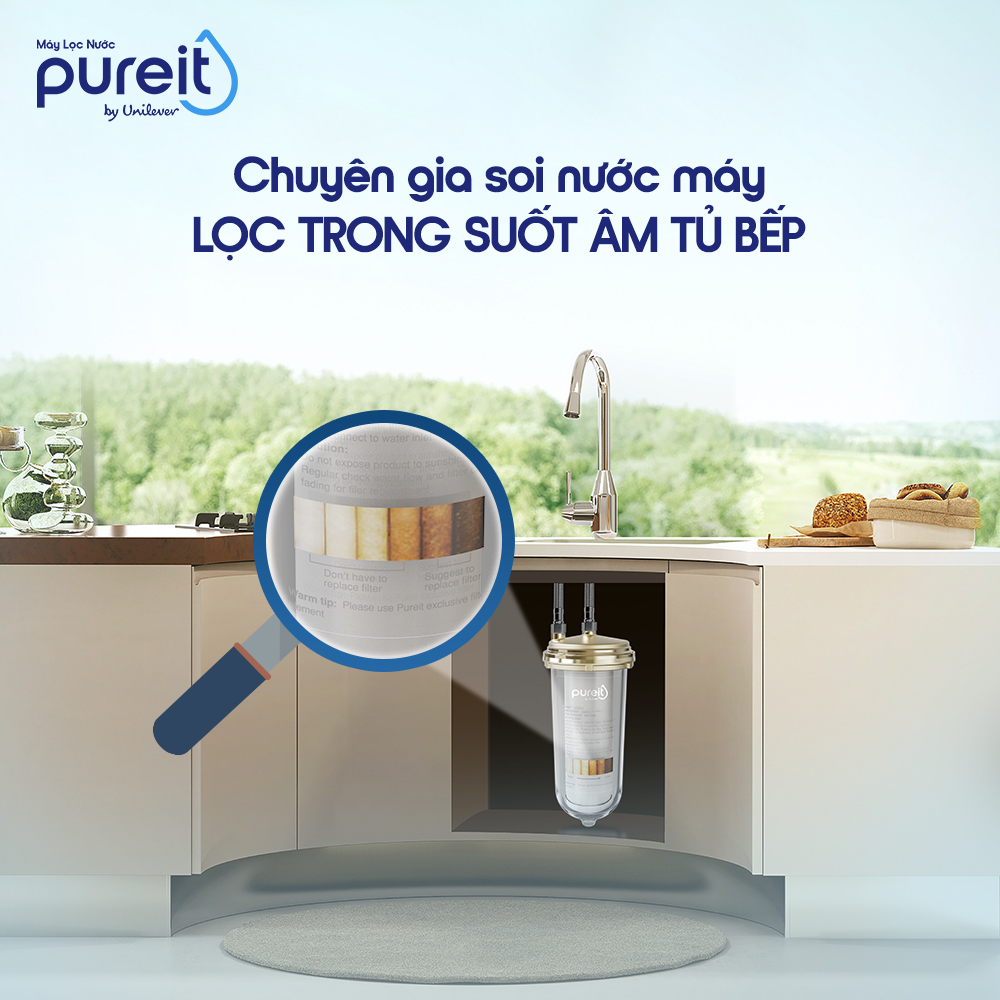 LỌC THÔ TRONG SUỐT ÂM TỦ BẾP PUREIT - 3 3