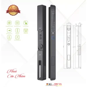 KHÓA VÂN TAY CỬA NHÔM KASSLER KL 599 VS APP - 3 4