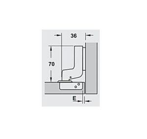 Bản lề Hafele Metalla SM 95° cho cửa gỗ dày - Lắp lọt lòng - 308 03 005 dimd 457x431 crop center
