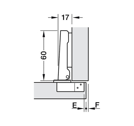 Bản lề Hafele Metalla A 110° tiêu chuẩn không giảm chấn - Lắp trùm nửa - 311 88 530 dimd f17b759b 93b2 40f3 8bd1