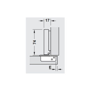 Bản lề Hafele Metalla SM 110° Inox đóng giảm chấn - Lắp trùm ngoài - 315 06 750 dimd 457x431 crop center