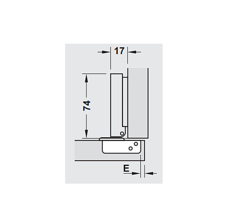 Bản lề Hafele Metalla SM 110° Inox đóng giảm chấn - Lắp trùm ngoài - 315 06