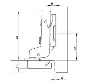 Bản lề Hafele DIY Inox 304 giảm chấn - 315 07 115 dimd 457x431 crop center