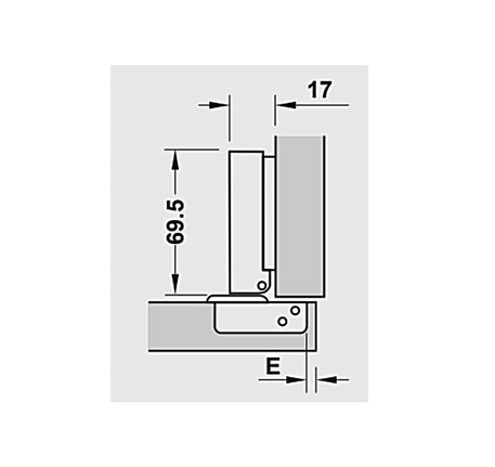 Bản lề Hafele Metalla SM 110° Màu Đen, có cơ chế đóng giảm chấn - Lắp trùm ngoài - 315 20