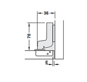Bản lề Hafele Metalla SM 110° Màu Đen, có cơ chế đóng giảm chấn - Lắp lọt lòng - 315 20 752 dimd 457x431 crop center