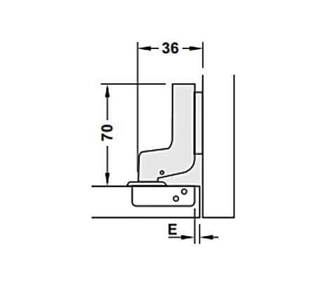 Bản lề Hafele Metalla SM 110° Màu Đen, có cơ chế đóng giảm chấn - Lắp lọt lòng - 315 20