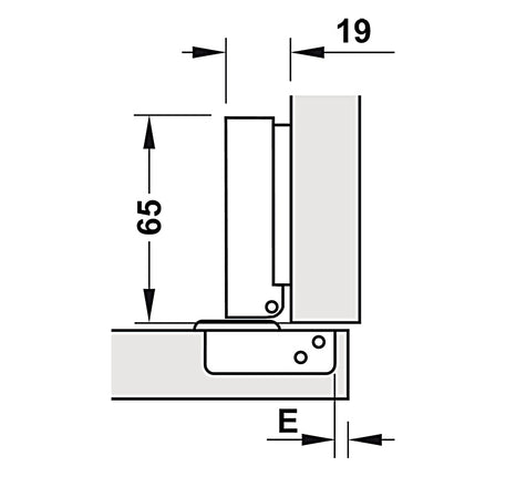Bản lề Hafele Metalla A 110° Tiêu chuẩn với giảm chấn - Lắp trùm ngoài - 315 30