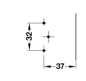 Đế bản lề Hafele với 4 lỗ bắt vít 315.98.570 - 315 98 570 dimd 457x431 crop center