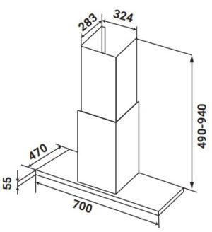 MÁY HÚT MÙI ÁP TƯỜNG KAFF KF-FL70RH - 32 10