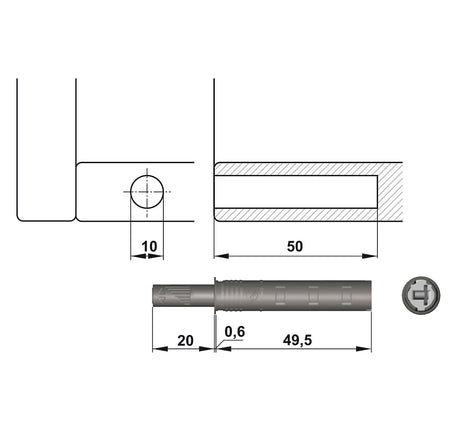 Nêm nhấn Hafele phiên bản vừa - 356 12