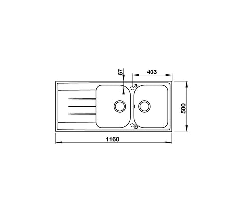 CHẬU GRANSTONE HAFELE HS18-GED2R80 MÀU KEM 570.35.460 - 360 460