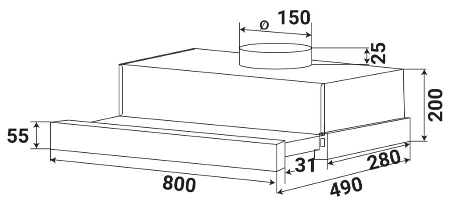 MÁY HÚT MÙI KAFF KF-TL800ST - 38