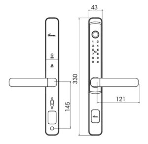 Khóa vân tay cửa nhôm, sắt Demax SL-C103 SB App wifi (Cửa Lùa Và Cửa Mở) chống nước - Của Đức - 3b26890e455d9203cb4c 1