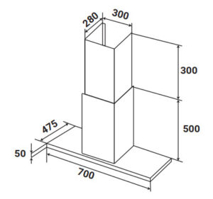 MÁY HÚT MÙI ÁP TƯỜNG KAFF KF-771B NEW BLACK  - 4 21