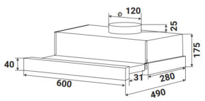 MÁY HÚT MÙI ÂM TỦ KAFF KF-TL60H - 4 22