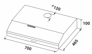 MÁY HÚT MÙI KAFF KF-SL70KB - 4 7