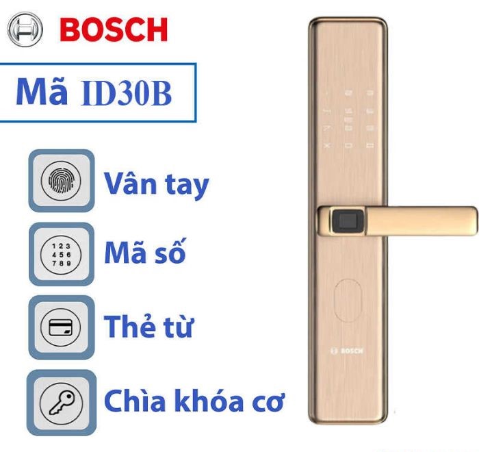 KHÓA VÂN TAY APP WIFI BOSCH ID30B EU AMBER GOLD