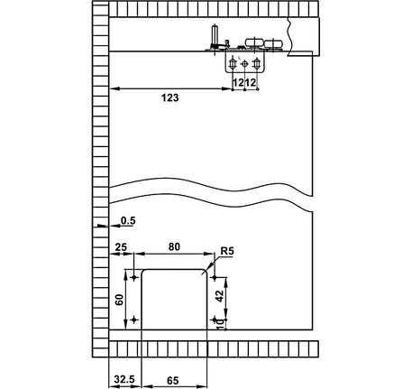Bộ phụ kiện Hafele không bao gồm ray - SLIDO CLASSIC 50 IF - 401 30