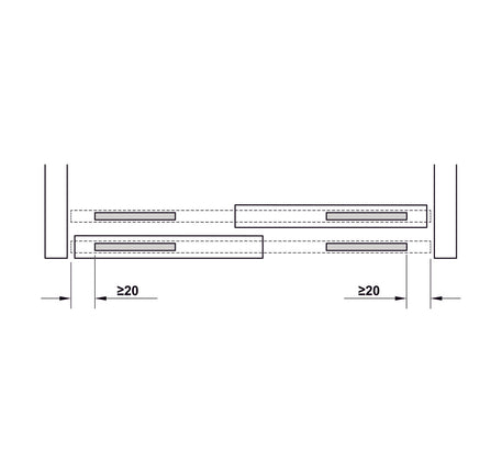 Cửa trượt thẳng Hafele SLIDO F-LINE18 50A - 401 30