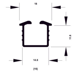 Ray trượt - Phụ kiện cho cửa trượt Hafele SLIDO F-LINE18 50A