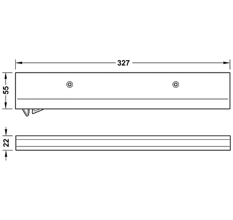 Hộp giảm chấn cho cửa trượt Hafele - 405 11