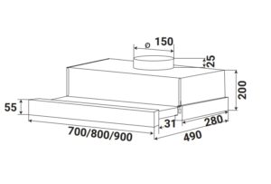 MÁY HÚT MÙI KAFF KF-TL700ST - 42 5