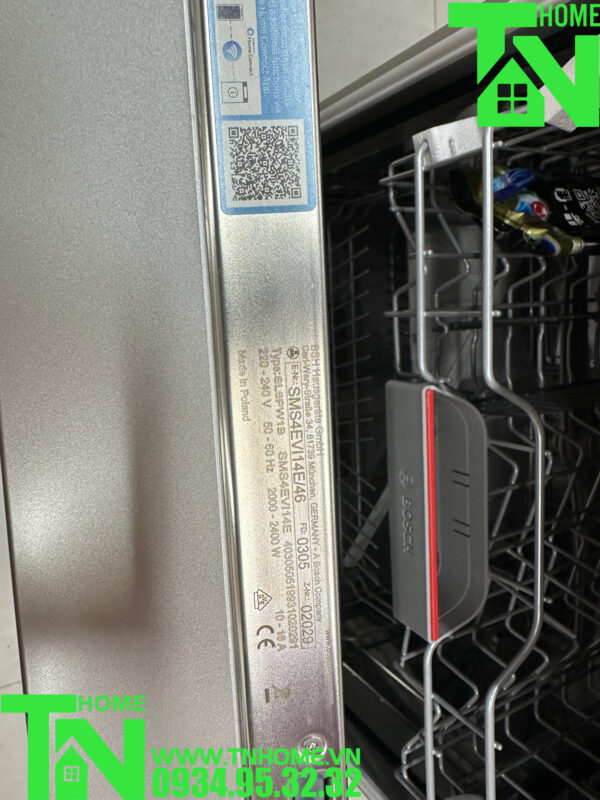 MÁY RỬA BÁT ĐỘC LẬP 14 BỘ BOSCH SMS4EVI14E