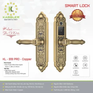 KHOÁ CỬA ĐIỆN TỬ TÂN CỔ ĐIỂN KASSLER KL 919 PRO COPPER APP WIFI - 43