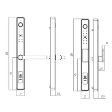 KHÓA VÂN TAY CỬA NHÔM KASSLER KL 599IB APP - 44 1