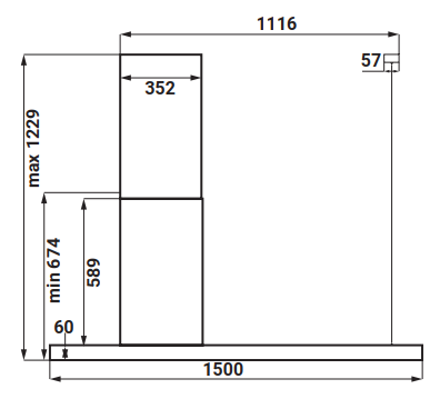 MÁY HÚT MÙI ĐỘC LẬP KAFF KF-IS1500B LUX - 44 4