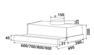 MÁY HÚT MÙI KAFF KF-TL600ST - 45 6