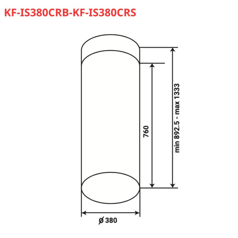 KÍCH THƯỚC MÁY HÚT ĐẢO KAFF KF-IS380CRS
