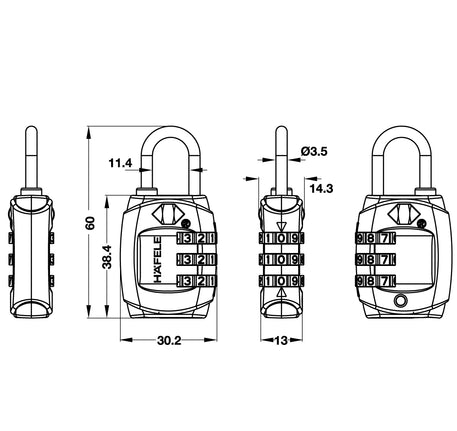 Khóa TSA Hafele 331 - 482 09 009 010