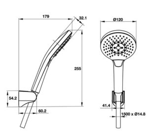 Bộ sen tay Hafele - AIRSENSE - 485 60 051 dimd 457x431 crop center