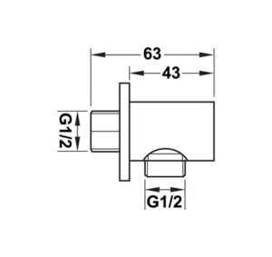 Bộ tiếp nước Hafele dạng tròn, màu đen - 485 60 060 dimd1 457x431 crop center
