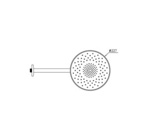 Sen đầu gắn tường Hafele - AIRSENSE - 485 60 618 dimd2 457x431 crop center